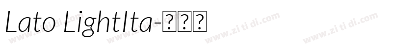 Lato LightIta字体转换